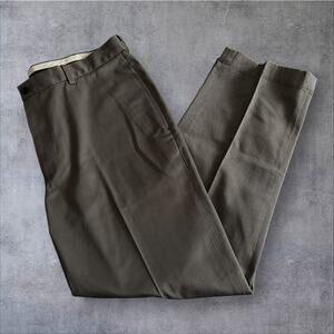 Brooks Brothers Mens 38x30 Brown Advantage Chino Clark Flat Front Dress Pants